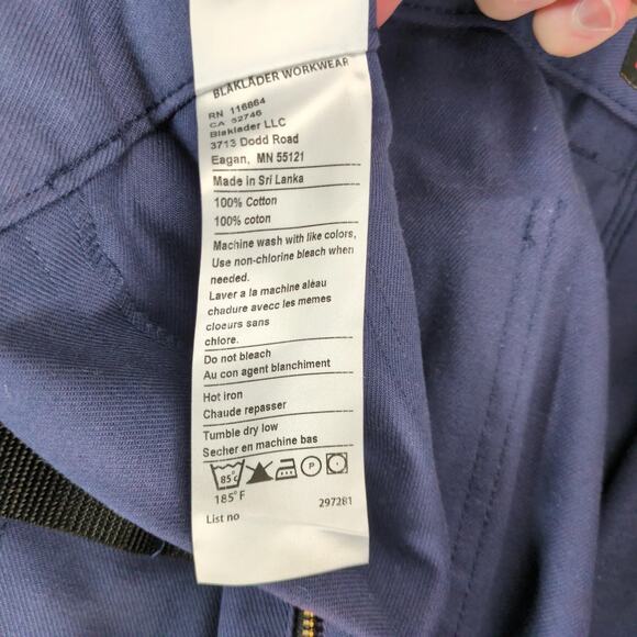 NWT Blaklader Workwear Navy Work Pants Men's 38x34 Knee Pad Utility Pockets 1625 - Picture 10 of 10
